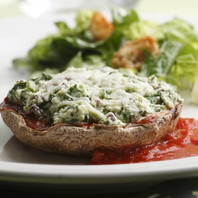 Stuffed Portobello Mushroom.