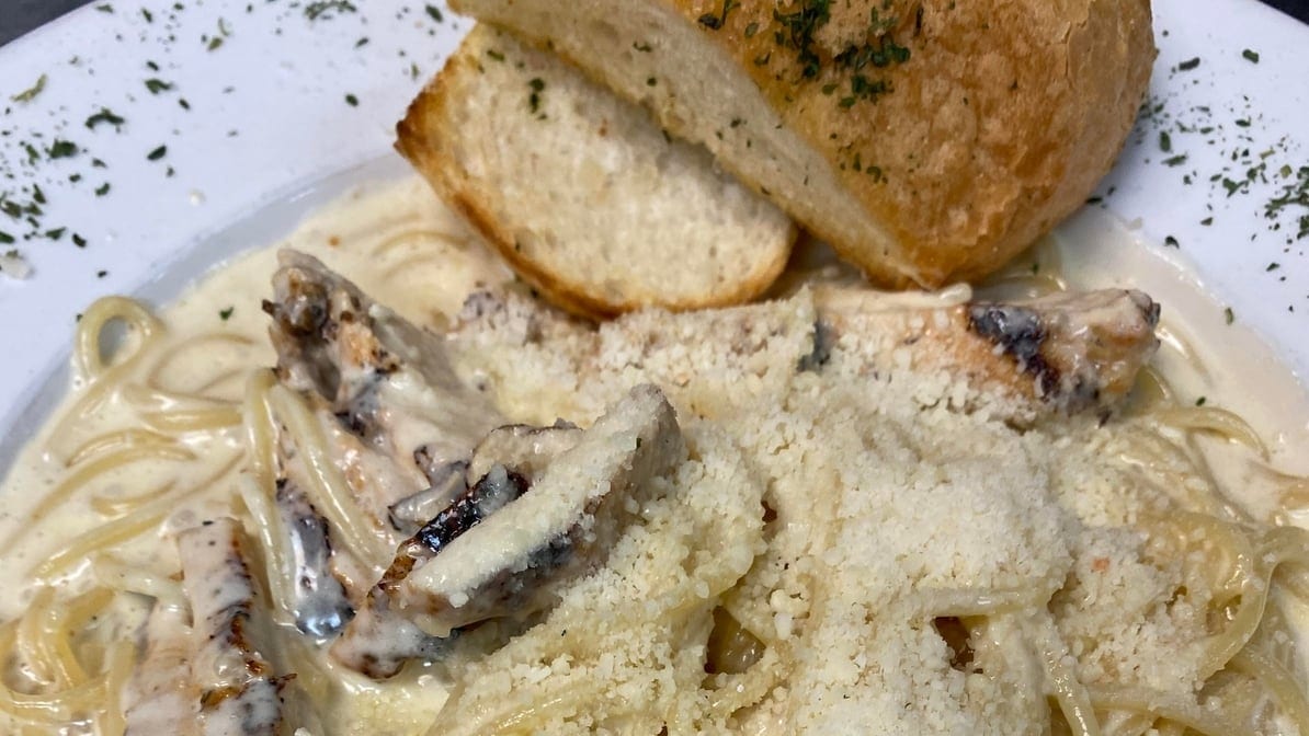 Chicken Alfredo.