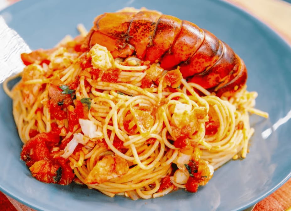 Spaghetti with Lobster Tail.