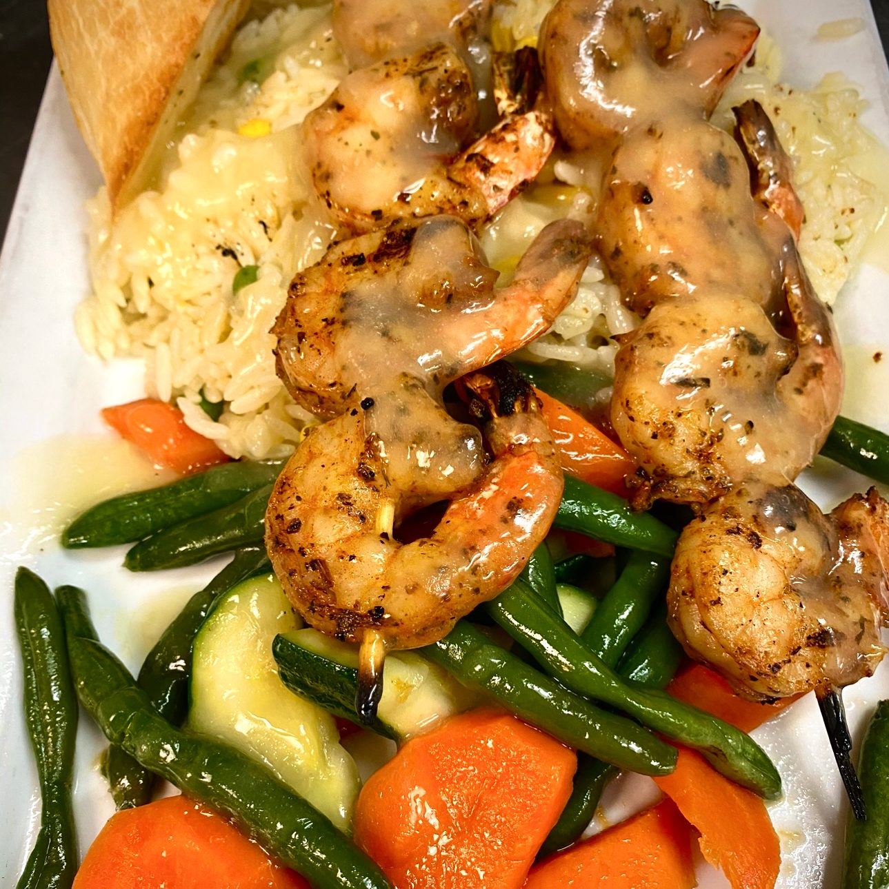 Shrimp Skewers.