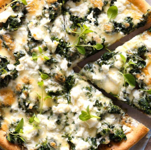 Spinach Feta Pizza.