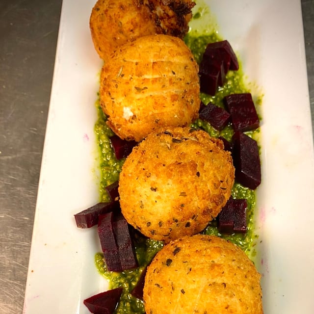 Fried Goat Cheese Balls.